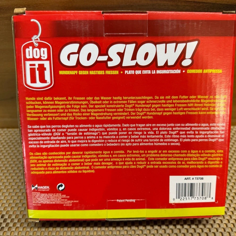 (2) brand new GO-SLOW! Slow Feeder Dog Bowl - Pink